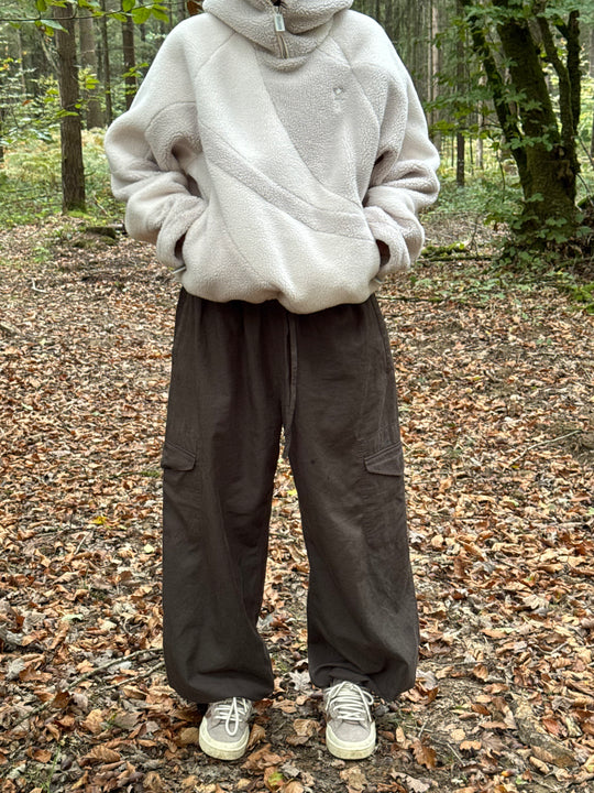 BEIGE V1 HOODED SHERPA