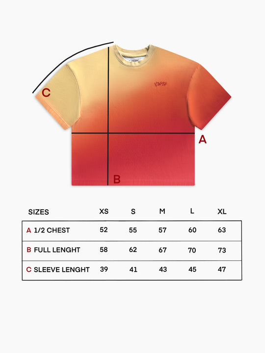 ORANGE GRADIENT TEE