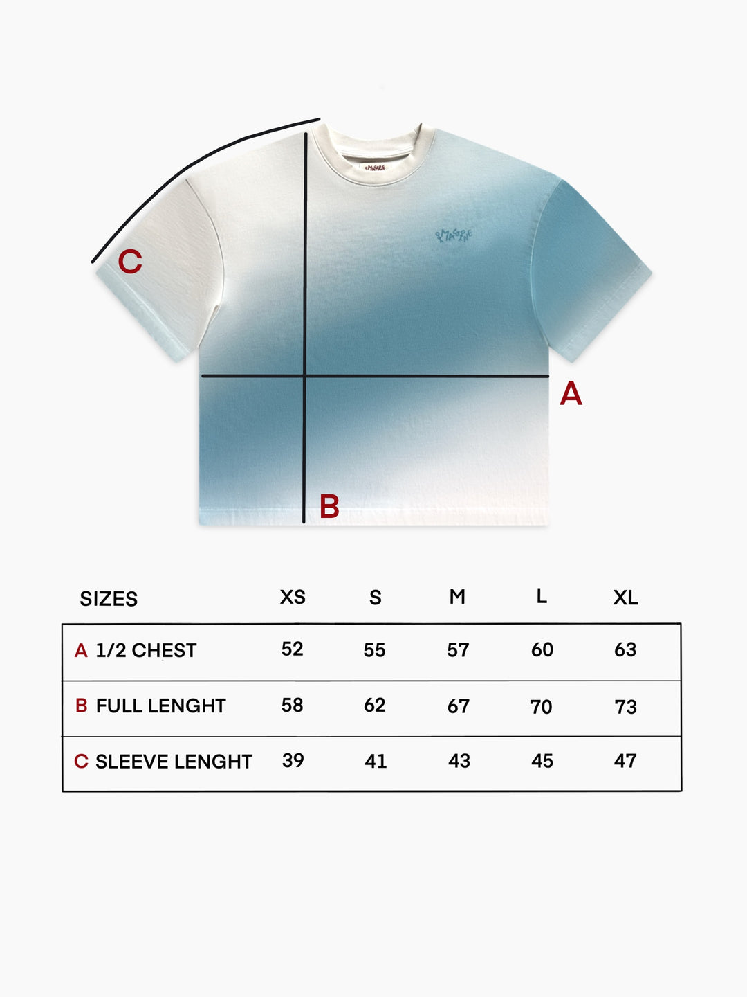 BLUE GRADIENT TEE
