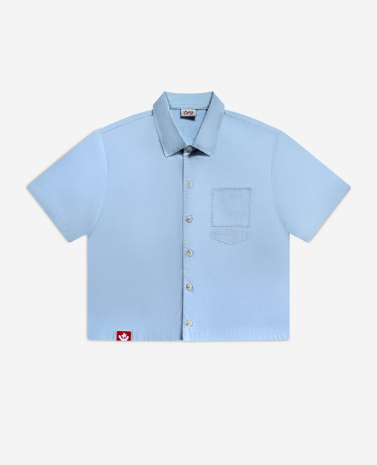 "PLAIN BLUE RED LOGO" SHIRT