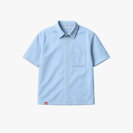 "PLAIN BLUE RED LOGO" SHIRT