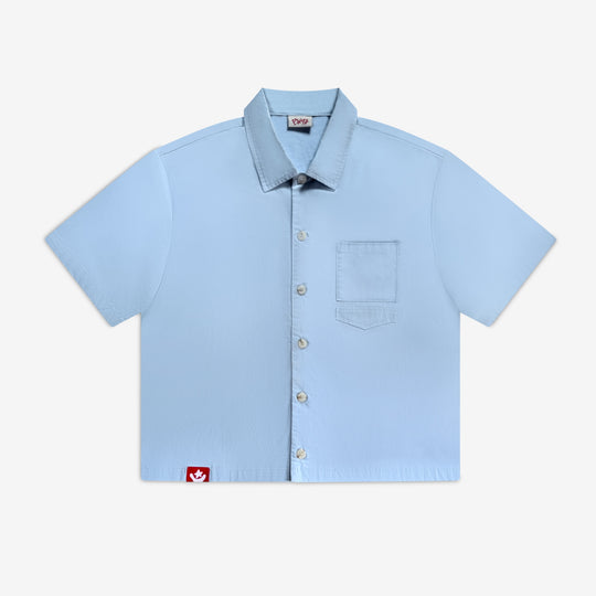 "PLAIN BLUE RED LOGO" SHIRT